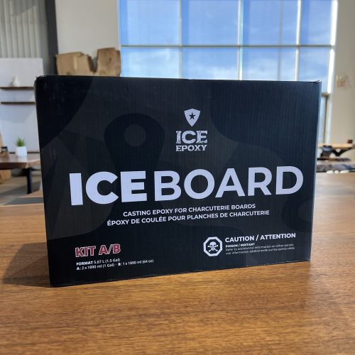 Image of the Box that jugs of Ice Epoxy's ICE Board comes in